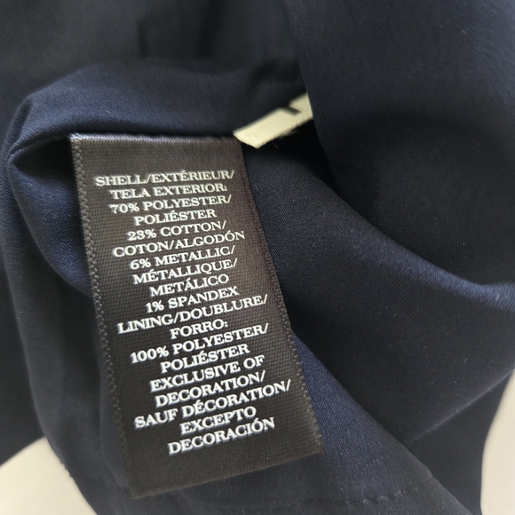 Ann Taylor Blue Sheath Dress with V-Neck for Wedding Guest - Picture 7 of 12